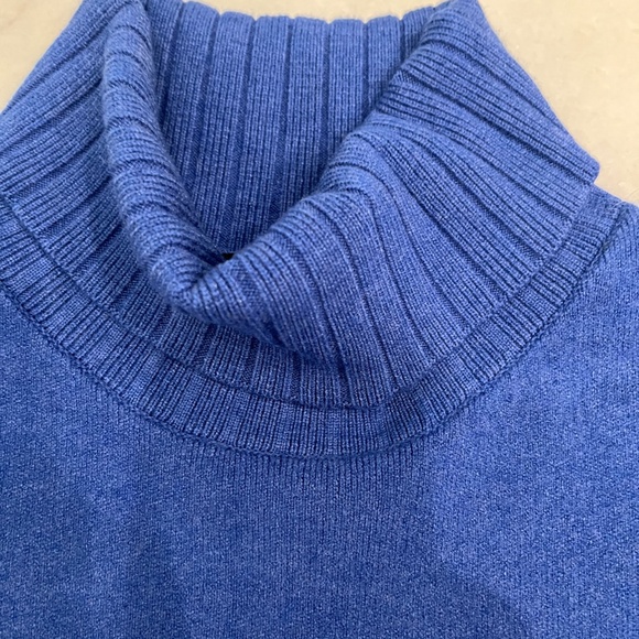 Royal blue Pomander Place turtleneck sweater dress - Picture 2 of 3